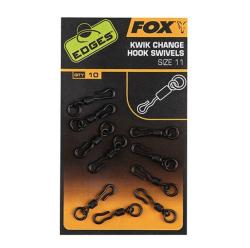 FOX EDGES Kwik Change Hook Swivels Size 11 - ronnie obratlky 10ks