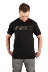 FOX Black/Camo Chest Print T-Shirt - triko